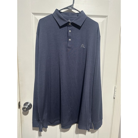 Rhoback Other - Rhoback The Big Easy Long Sleeve Performance Polo Blue XXL